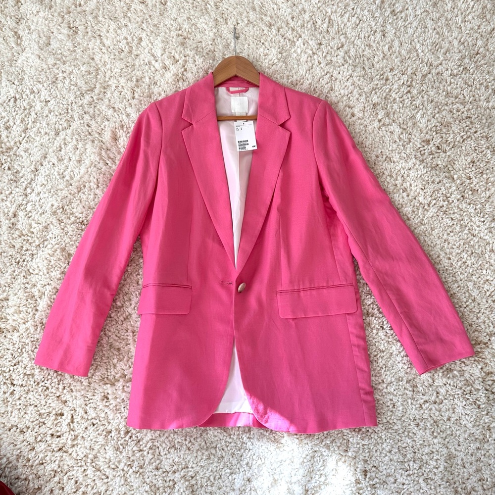 H&M oversized linen blazer